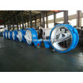 Double eccentric resilient seated flange butterfly valve